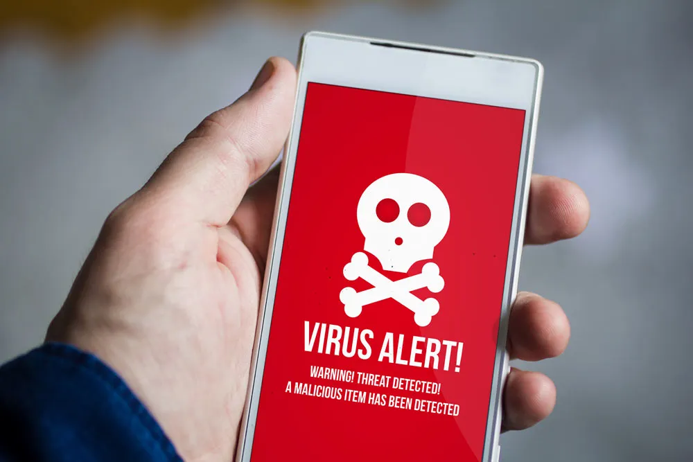 Why is virus protection on your work mobile useful?